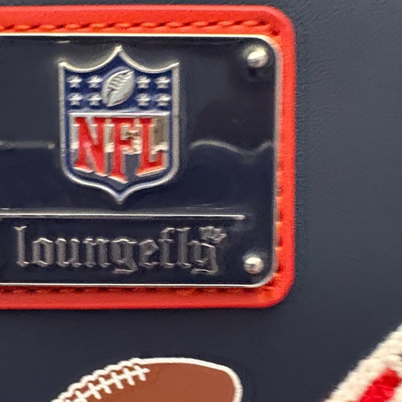 Loungefly Patriots Navy and Red Backpack - Picture 7 of 8